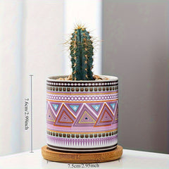 4 Pcs Ceramic Succulent Pots with Drainage by Snagg A Pot