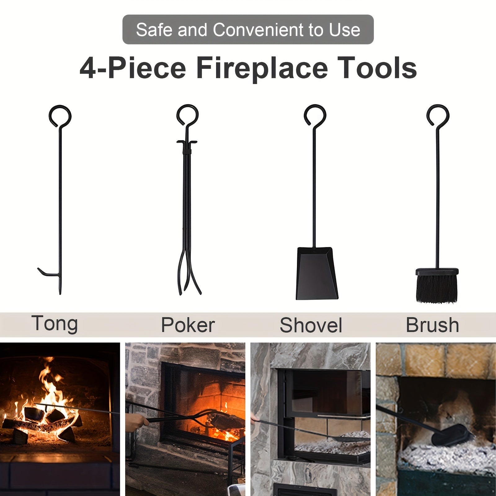 Wrought Iron Firewood Log Rack with Fireplace Tool Set by Snagg A Rack