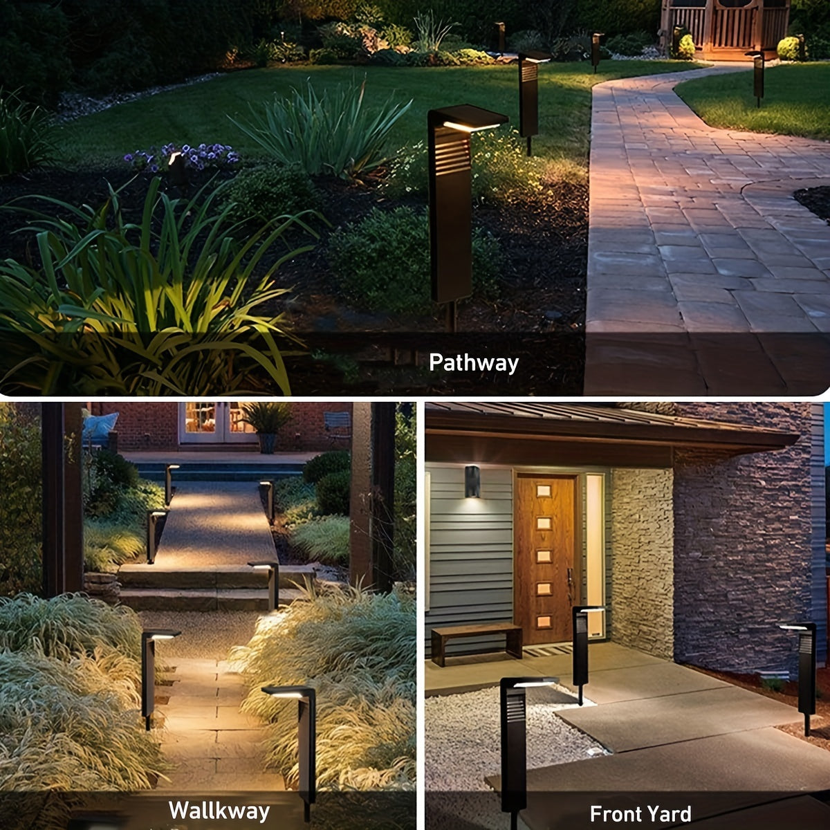 2 Pack Adjustable Warm/Cool White LED Solar Path Lights by Snagg An Outdoor Light