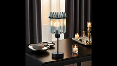 Modern Gray Glass Table Lamp by Snagg A Table Lamp