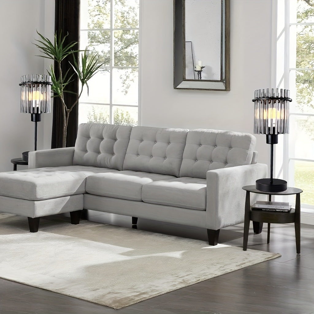 Modern Gray Glass Table Lamp by Snagg A Table Lamp