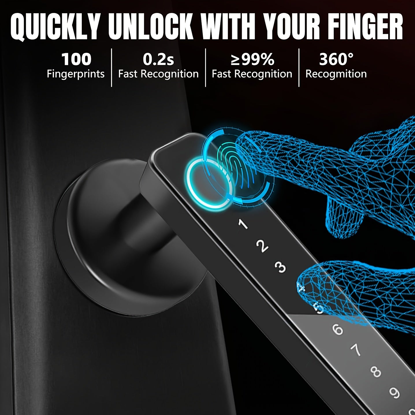 5 in 1 Smart Fingerprint Door Lock by Snagg A Smart Door Lock