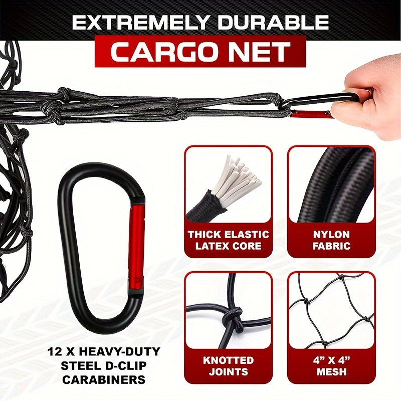 Bungee Cargo Net for Truck Bed & Roof Rack by Snagg A Car Rack
