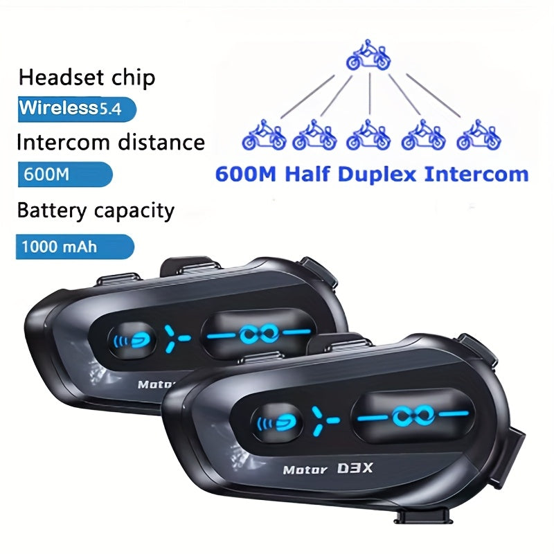 2pcs Motorcycle Helmet Intercom by Snagg An Intercom