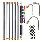 10 Pcs High Pressure Car Wash Extension Gun Set – 4000PSI Power Cleaning Kit - 1/4’’ Quick Connect - Other Tools