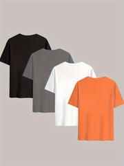 Men’s 4-Pack Trendy Pattern Print T-Shirts – Multi-Color Summer Casual Set by Snagg A Shirt