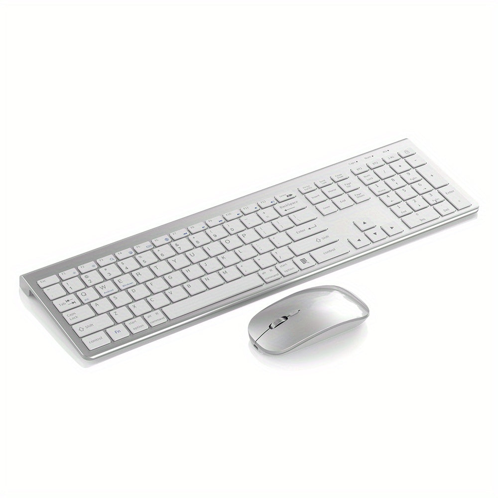 Ultra Thin Wireless Keyboard & Mouse Set Design with Multi Device Bluetooth Connectivity by Snagg A Keyboard