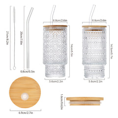 Premium Hobnail Glass Tumbler Set 4 11oz Non Slip Home by Snagg A Cup