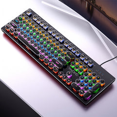 Mechanical Gaming Keyboard Wired USB Hot-Swappable Blue Switches Backlit Gaming Device by Snagg A Keyboard