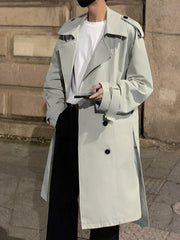 Men’s Double-Breasted Trench Coat with Belt by Snagg A Coat