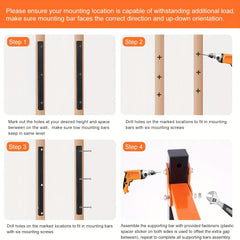 Heavy Duty Wall Mounted Lumber Storage Rack