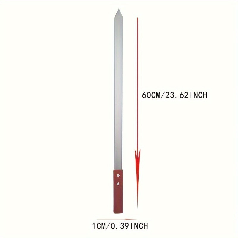 50PCS Stainless Steel Flat BBQ Skewers by Snagg A Skewer