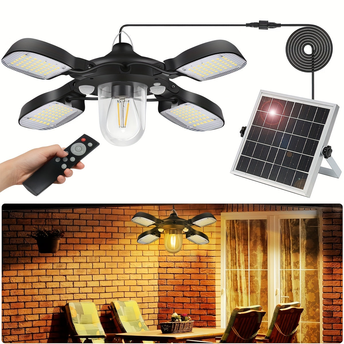 1000LM Motion Sensor Solar Pendant Light by Snagg An Outdoor Light