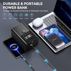 150PSI Portable Car Jump Starter with Air Compressor by Snagg A Jump Starter