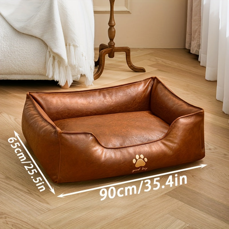Luxury Faux Leather Pet Bed by Snagg A Pet Lounge