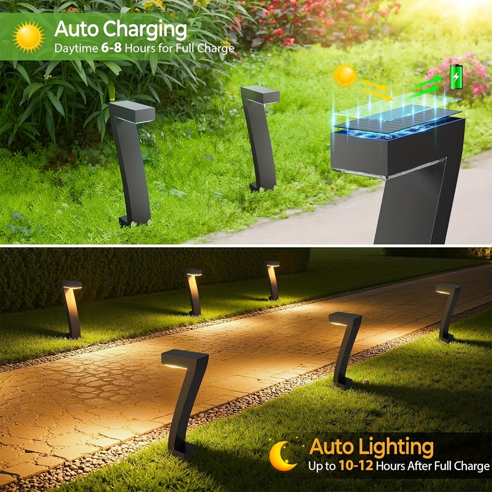 4 Pack Solar Pathway Lights Bright LED Outdoor Garden Lamps for Patio by Snagg An Outdoor Light
