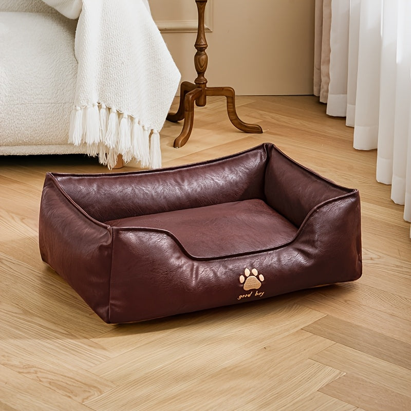 Luxury Faux Leather Pet Bed by Snagg A Pet Lounge