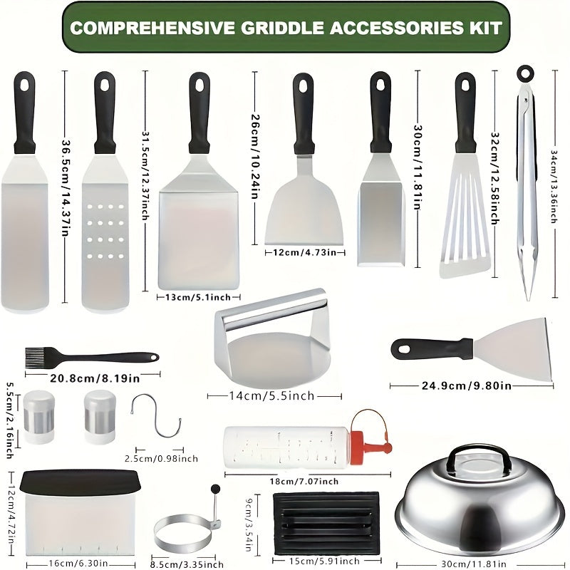 34 Piece BBQ Grill Accessories Set by Snagg A BBQ Tool Set