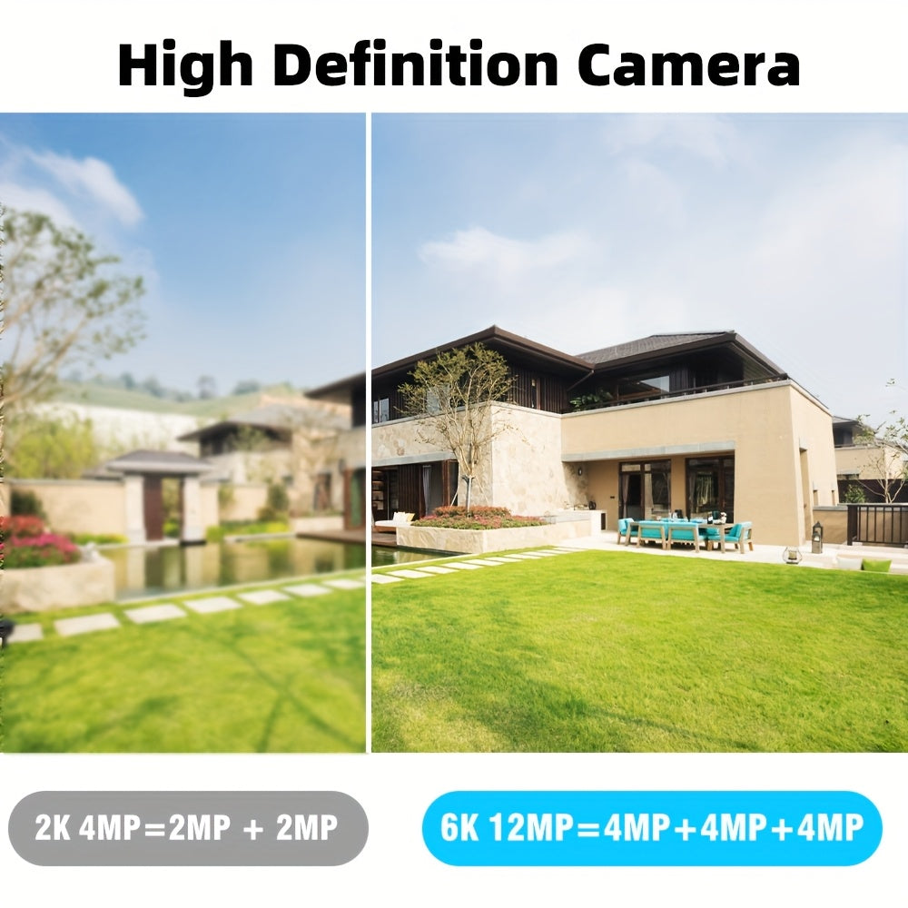 12MP 3 Lens Outdoor Security Camera – 360° Pan-Tilt with 10X Zoom by Snagg An Outdoor Camera