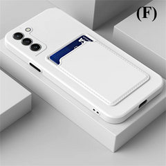 TPU Soft Silicone Card Slot Wallet Case – for Samsung Galaxy S25 Series - F - White / For - Phone Cases & Covers