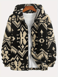 Men’s Plush Tribal Print Hooded Jacket by Snagg A Jacket
