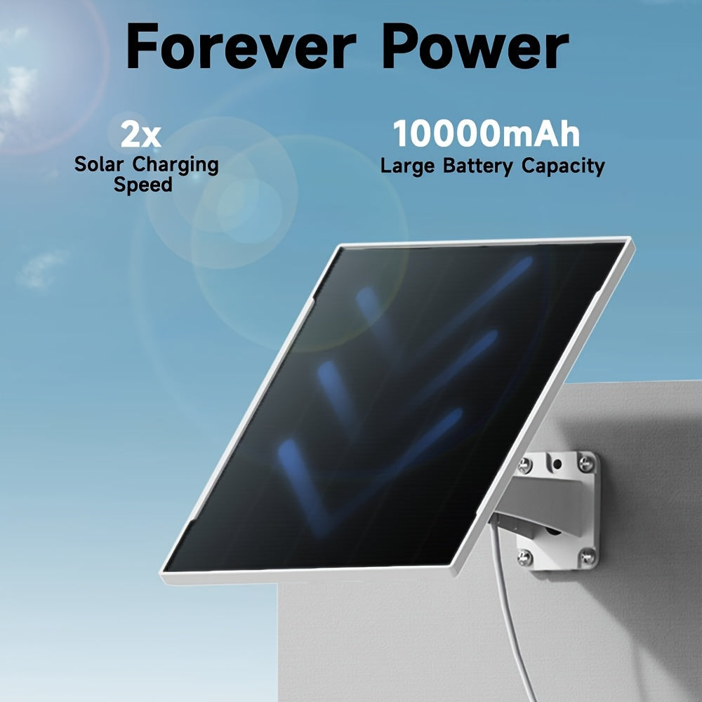 2 Pack 8MP Dual-Lens Solar Powered WiFi Security Cameras by Snagg An Outdoor Camera