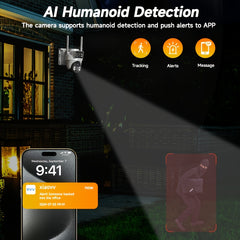 2 Pack 8MP Dual-Lens Solar Powered WiFi Security Cameras by Snagg An Outdoor Camera