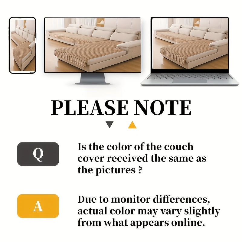 2pcs Elegant Quilted Flannel Sofa Cover Set by Snagg A Sofa Cover