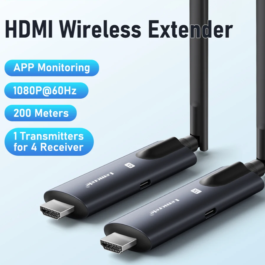 5G Wireless HDMI Transmitter & Receiver for Laptop, TV, Projector & Camera by Snagg An HDMI Transmitter