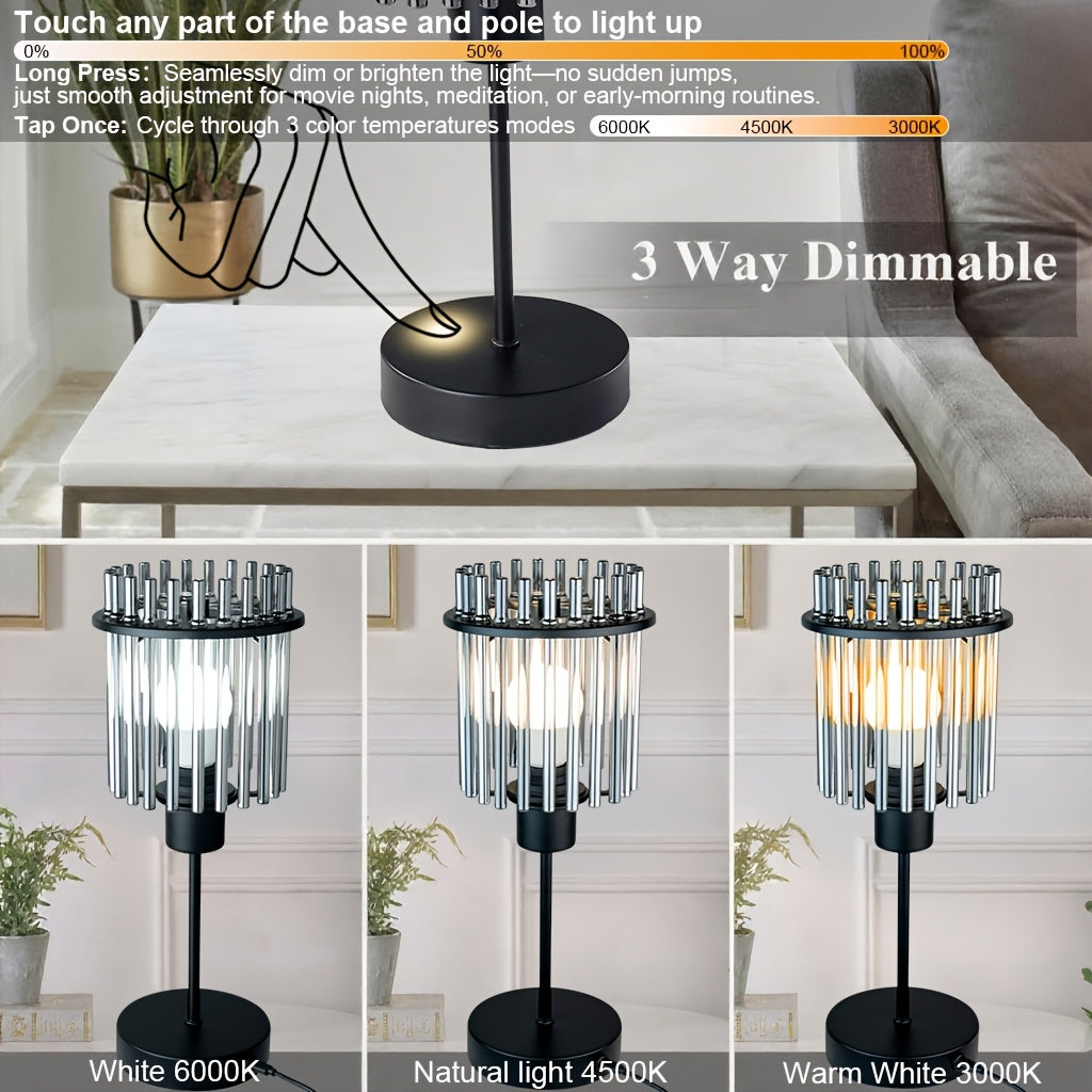 Modern Gray Glass Table Lamp by Snagg A Table Lamp