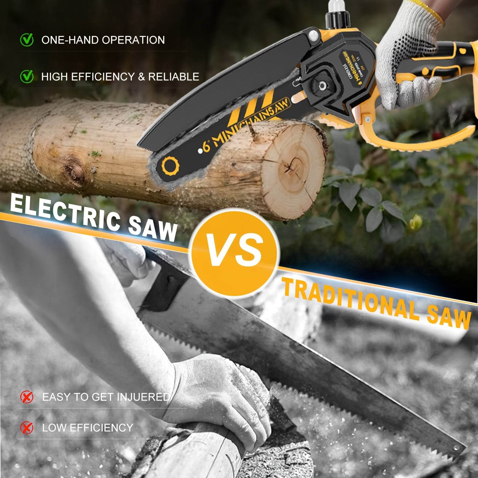 6-Inch Cordless Mini Chainsaw - SnaggIt