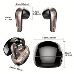 Wireless Earbuds | In-Ear Headphones with Mic, Touch Control & LED Display (40H Playtime) by Snagg An EarBud