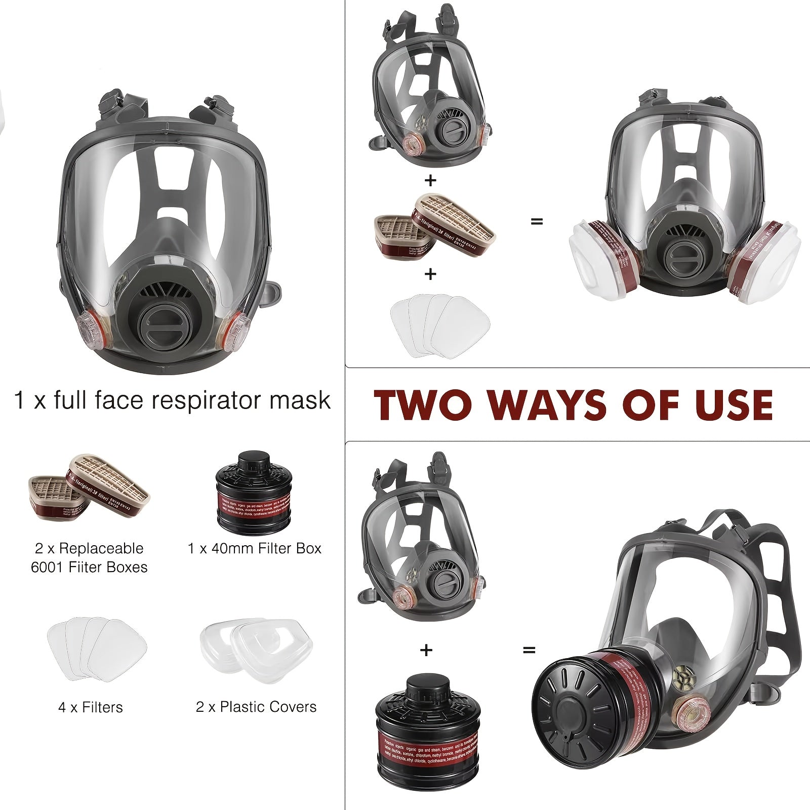 Full Face Protection Mask With Filter by Snagg A Face Mask