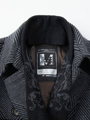 Men’s Elegant Wool Blend Trench Coat with Detachable Scarf by Snagg A Coat