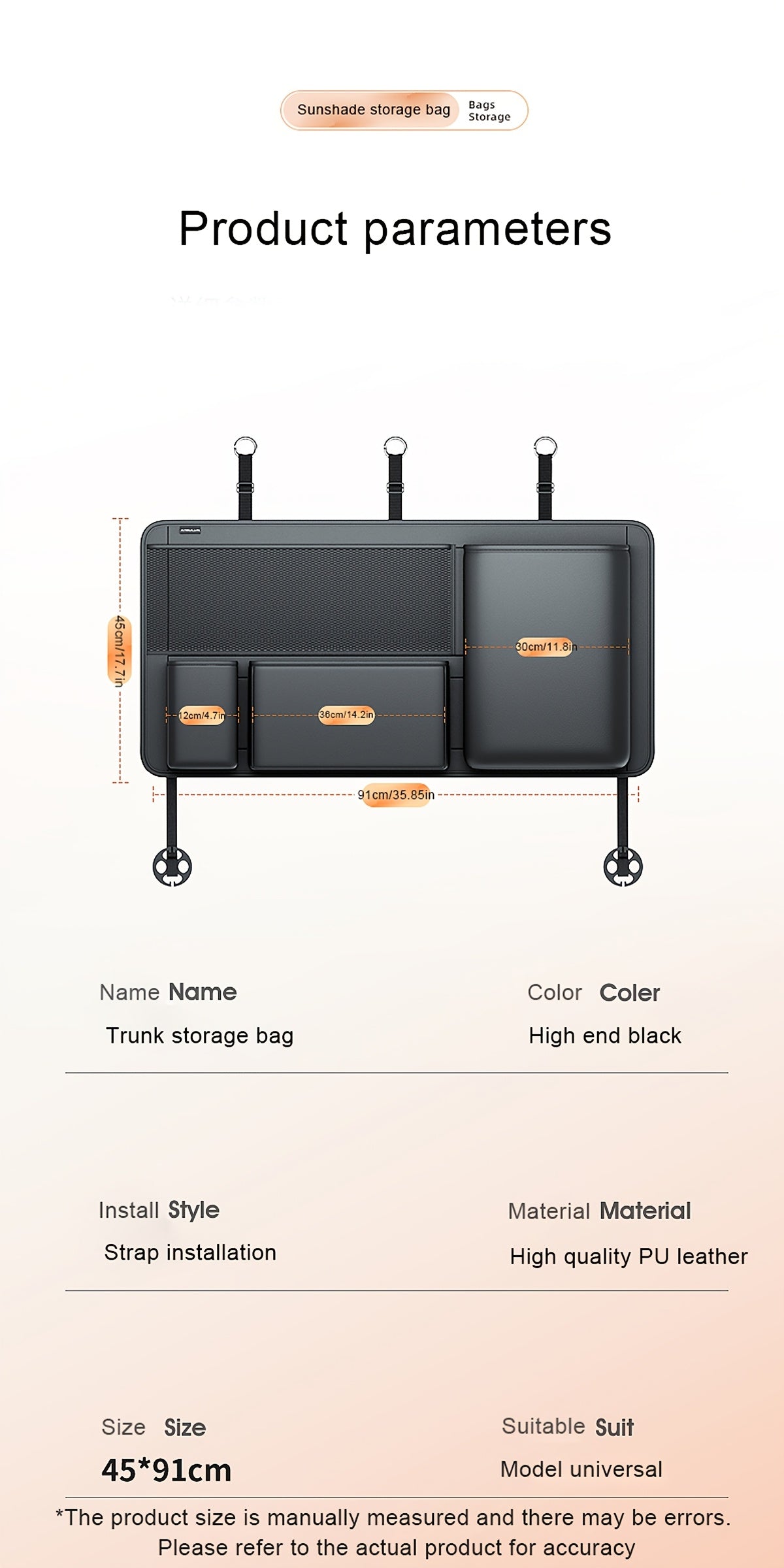 Faux Leather Car Trunk Organizer by Snagg A Storage Box