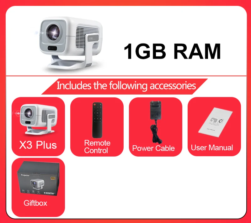 1080P HD Smart Projector – Native Full HD with 4K Support by Snagg A Projector