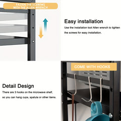 3 Tier Adjustable Metal Kitchen Rack by Snagg A Rack