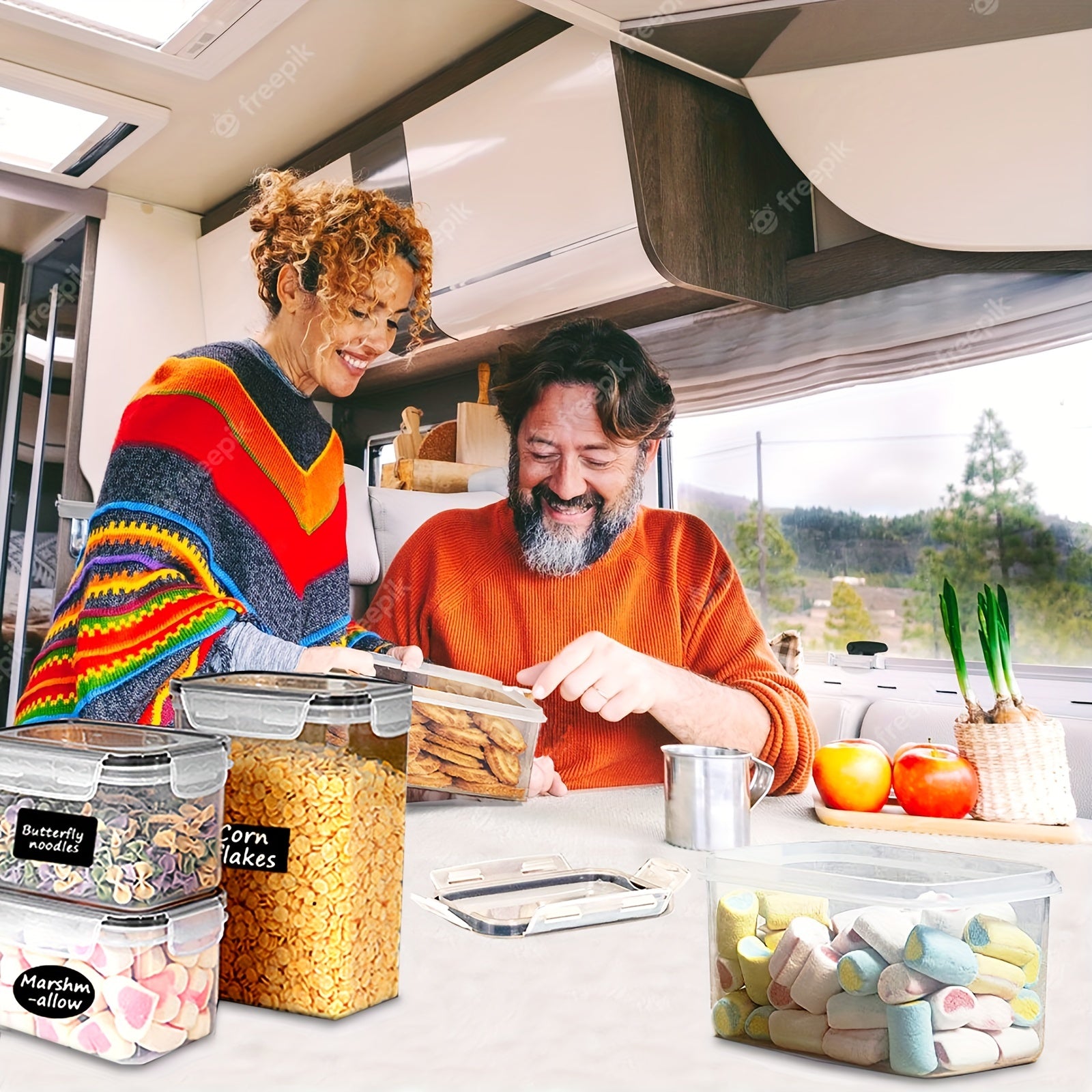 6pcs Airtight Food Storage Containers by Snagg A Container