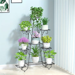 9 Tier Black Metal Plant Stand by Snagg A Rack