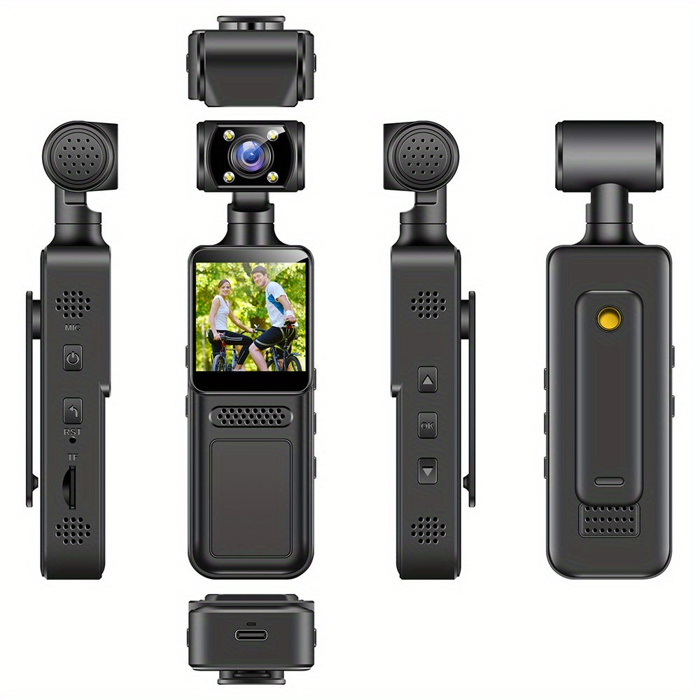 4K Portable Camera – 180° Rotating Lens with Full Color Night Vision & External Mic Support by Snagg A Portable Camera