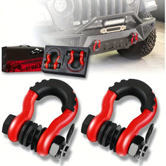 2pcs 4.75 - Ton D-Ring Bow Shackles by Snagg A Bow Shackle