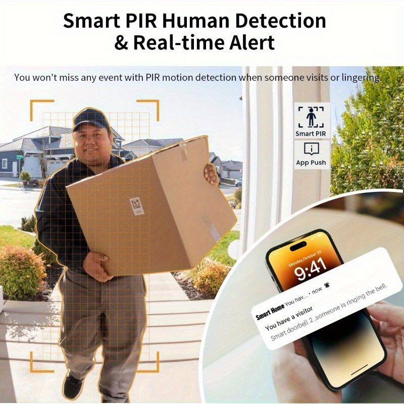 1080P Wireless Doorbell Camera HD Video with Two Way Audio, Motion Detection by Snagg A Doorbell Camera