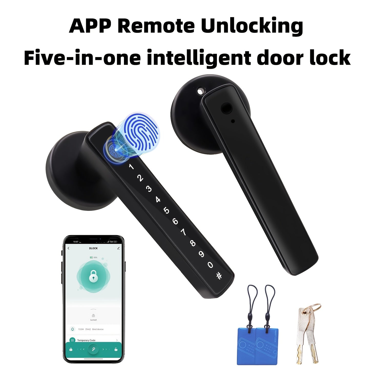 5 in 1 Smart Fingerprint Door Lock by Snagg A Smart Door Lock