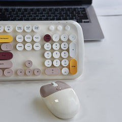 Retro Wireless Keyboard & Mouse Set for Office & Home Use by Snagg A Keyboard