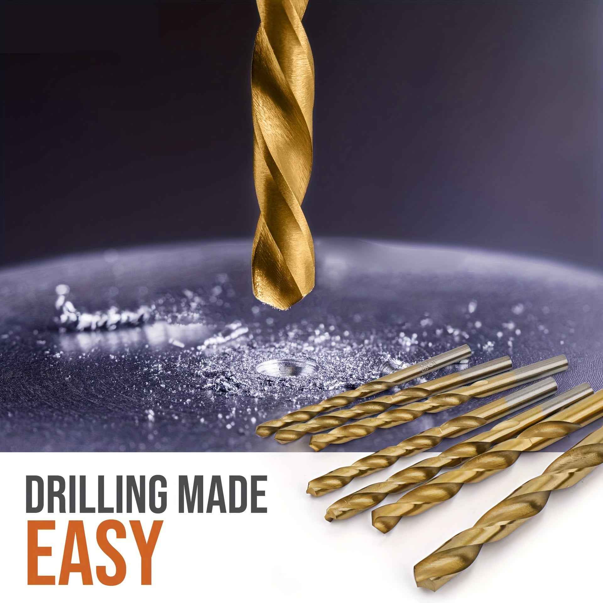 130 Pcs Heavy Duty HSS Drill Bit Set — 118° Twist Bits with Colour Coded Storage Box for Wood Metal & Plastic