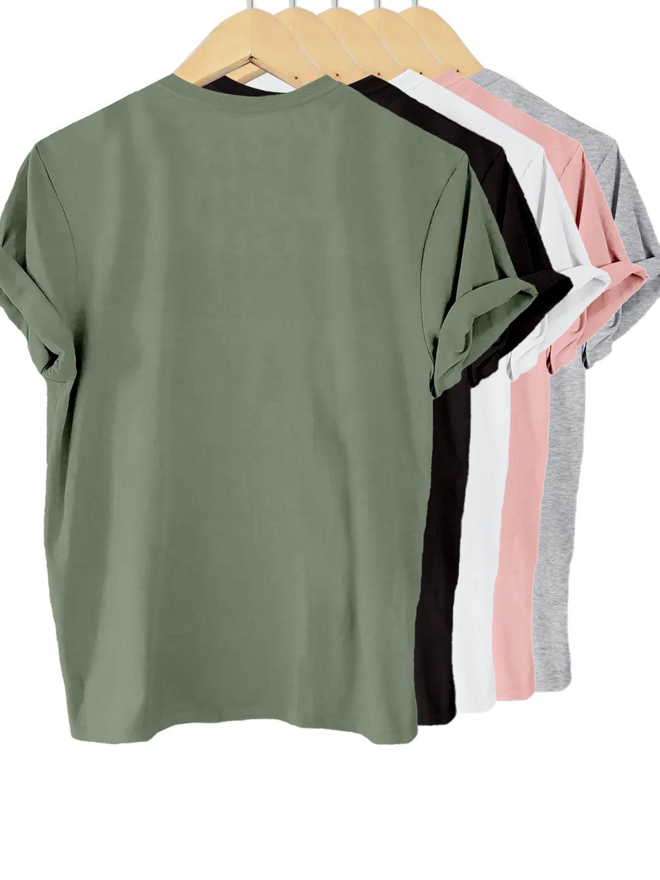 5-Pack Women’s Solid T-Shirts - SnaggIt
