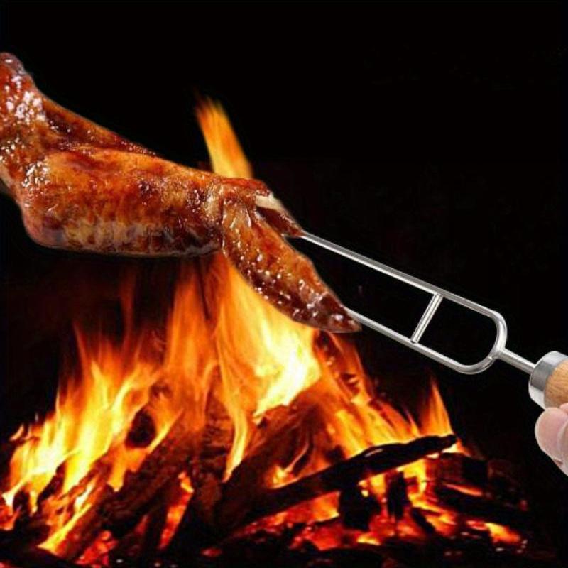 10pcs Stainless Steel BBQ Skewers by Snagg A Skewer