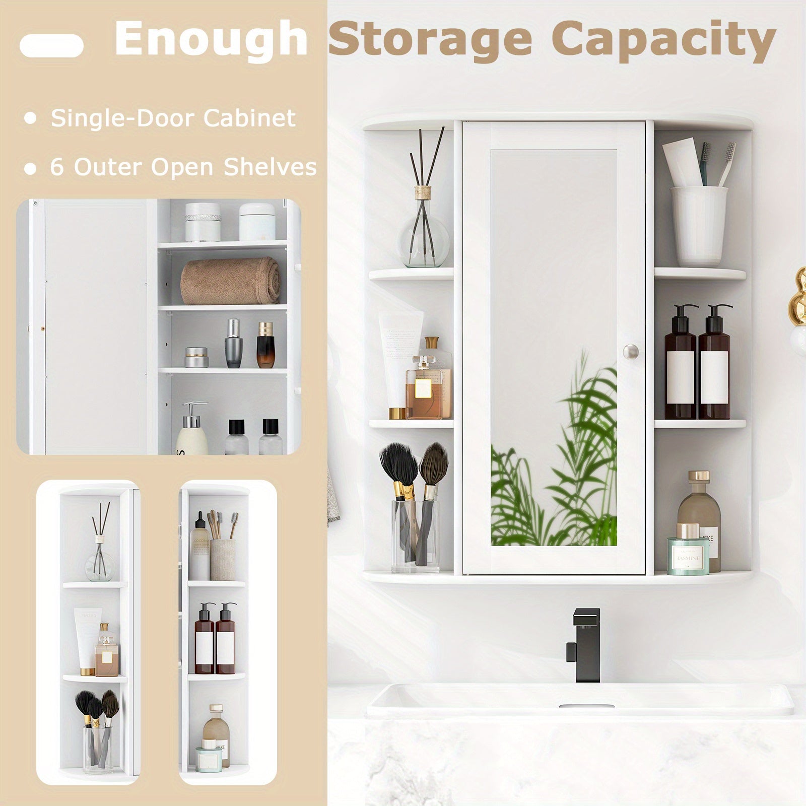 Wall Mounted Bathroom Mirror Cabinet by Snagg A Cabinet