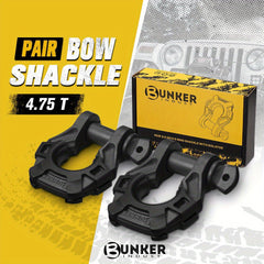 Pair of 4.75 Ton Bow Shackles – 3/4-Inch D-Ring by Snagg A Bow Shackle