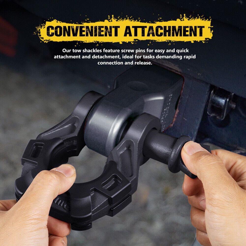 Pair of 4.75 Ton Bow Shackles – 3/4-Inch D-Ring by Snagg A Bow Shackle